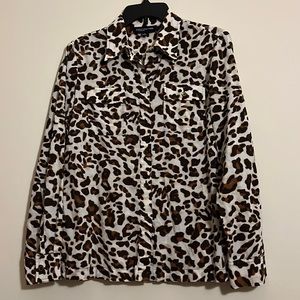 Leopard print long sleeves shirt